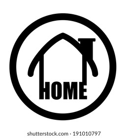Home design over white background, vector illustration