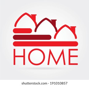 Home design over white background, vector illustration