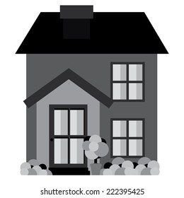 Home design over white background, vector illustration