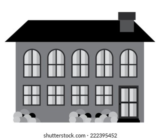 Home design over white background, vector illustration