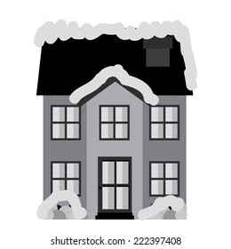 Home design over white background, vector illustration