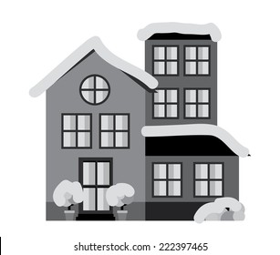Home design over white background, vector illustration
