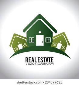 Home design over white background, vector illustration.