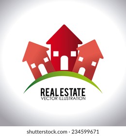 Home design over white background, vector illustration.