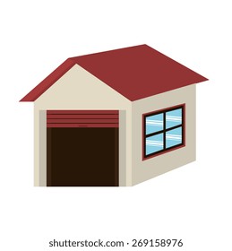 Home design over white background, vector illustration.