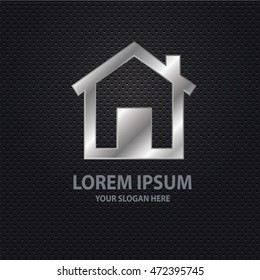 Home design ,silver concept,clean vector