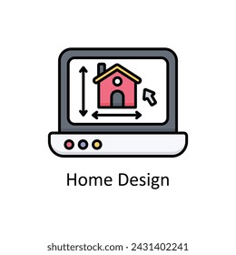 Ilustración de diseño de icono de contorno de vector de diseño de casa. Símbolo de diseño gráfico sobre fondo blanco EPS 10 Archivo
