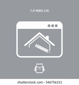 Home design - Vector icon for computer website or application