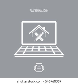 Home design - Vector icon for computer website or application