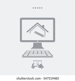Home design - Vector icon for computer website or application