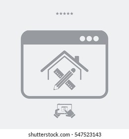 Home design - Vector icon for computer website or application