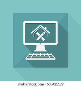 Home design - Vector icon for computer website or application