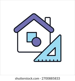 Startseite Design Vektor Symbol Stockgrafik