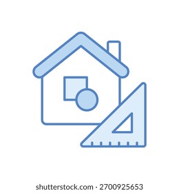 Icono de Vector de diseño casero ilustración de stock