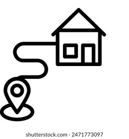 Home Destination Vector Line Icon design