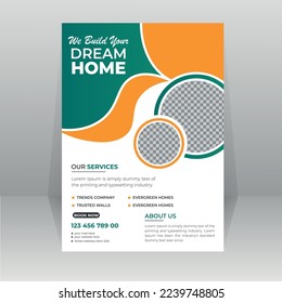 Home Development Flyer template with photo for Construction Company