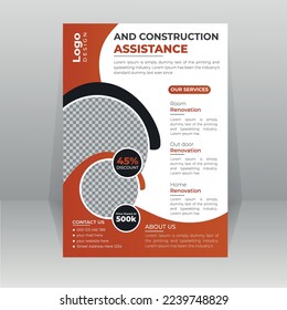 Home Development Flyer template with photo for Construction Company