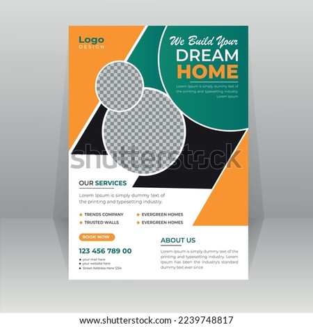 Home Development Flyer template with photo for Construction Company