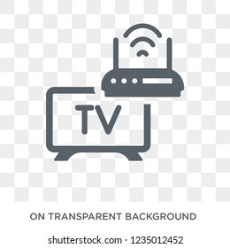 Home Devices icon. Trendy flat vector Home Devices icon on transparent background from smart home collection. 