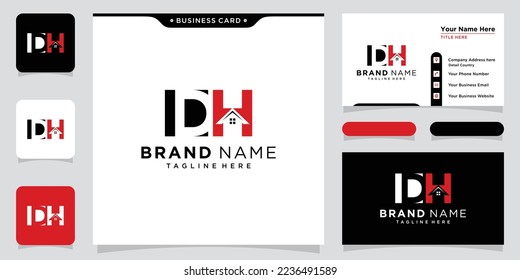 Home DH logo design vector template