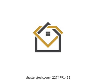 Home Diamond Logo Concept icon sign symbol Element Design. House Combined with Diamond Logotype. Vector illustration template