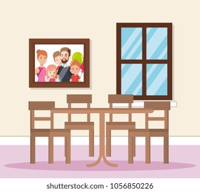 home dining room scene