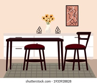 Esszimmer-Tisch-Stühle