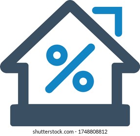Icono de descuento en el hogar (ilustración vectorial)