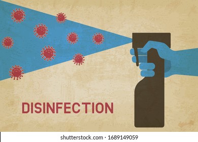 Home Disinfection Concept vintage background