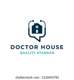 Home Doctor Logo, Modern House Concept Vector Illustration Design