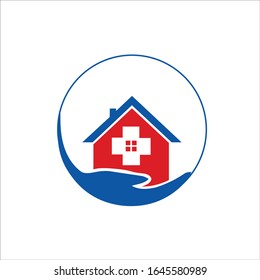 Home doctor logo template vector format