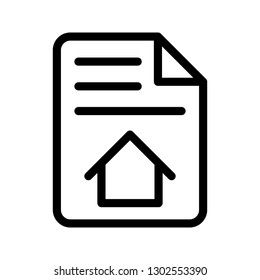 home document line icon