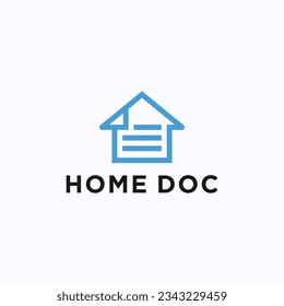 home document logo design vector silhouette illustration