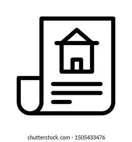 home document thin line vetor icon