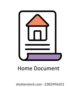 Home Document  vector Filled outline Design illustration. Symbol on White background EPS 10 File 
