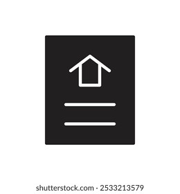 Startseite Dokumente Symbol Flache Linie Illustration