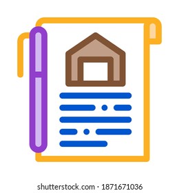 home documents icon vector. home documents sign. color symbol illustration