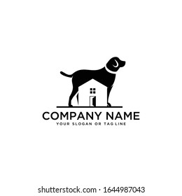 Home dog logo design vector template