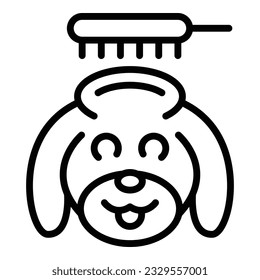 Home dog wash icon outline vector. Spa pet. Showe animal