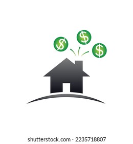 home dollar logo icon template
