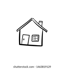 home doodle vector hand drawing house