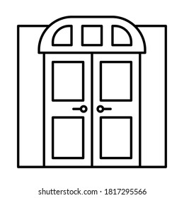 
Home Door or home depot doors Isolated fill  Line Style vector icon which can easily modify or edit
