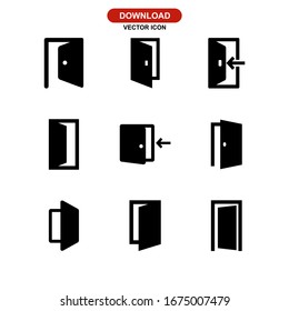 home door icon or logo isolated sign symbol vector illustration - Collection of high quality black style vector icons
