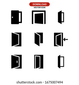 home door icon or logo isolated sign symbol vector illustration - Collection of high quality black style vector icons
