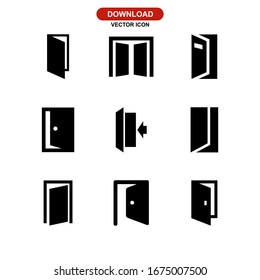 home door icon or logo isolated sign symbol vector illustration - Collection of high quality black style vector icons
