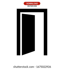 home door icon or logo isolated sign symbol vector illustration - high quality black style vector icons
