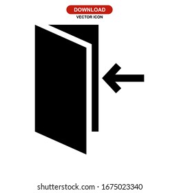 home door icon or logo isolated sign symbol vector illustration - high quality black style vector icons
