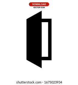 home door icon or logo isolated sign symbol vector illustration - high quality black style vector icons
