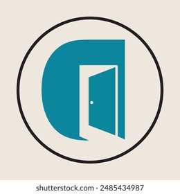 Inicio Puerta Vector icono diseño abstracto de moda arte colorido ilustración de fondo