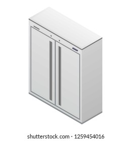 Home double freezer icon. Isometric of home double freezer vector icon for web design isolated on white background